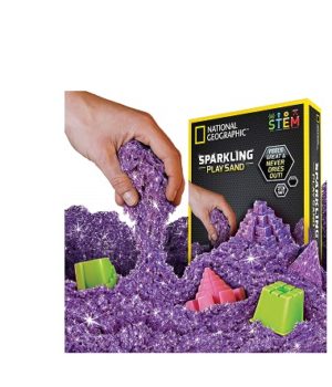 Kinetinis smėlis su formelėmis (žėrintis purpurinis)